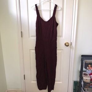 Madewell Maroon & Black Jumpsuit